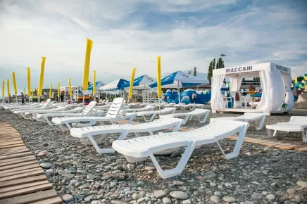 Пляж Рикос Красная поляна